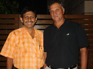 Roger Binny with Hair transplant surgeon Manoj Khanna