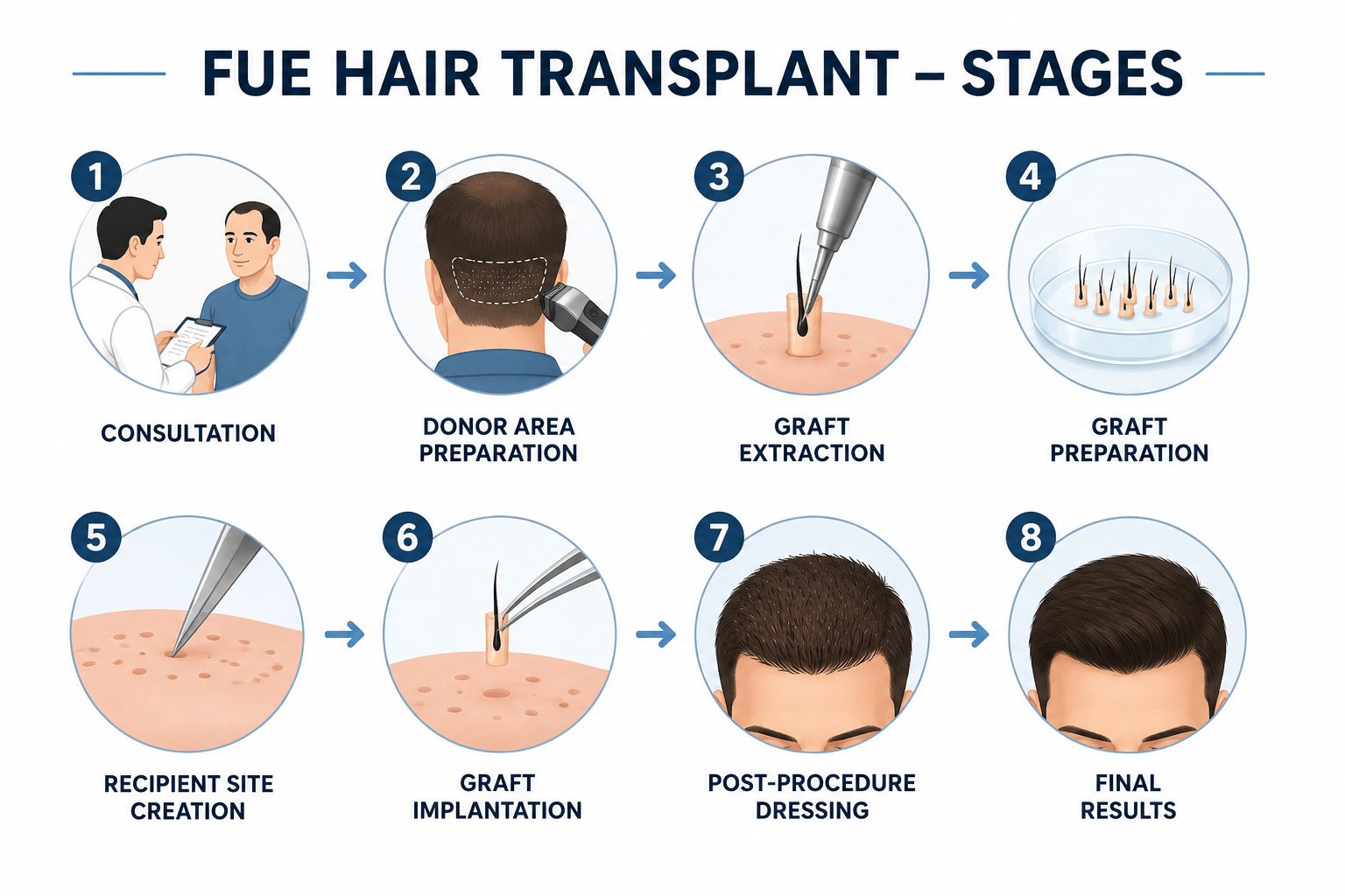FUE Stages