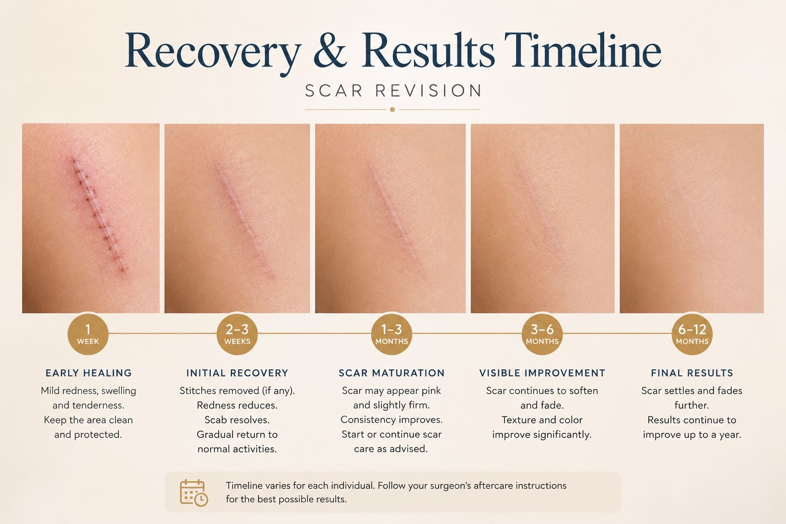 Timeline of Scar Revision Procedure