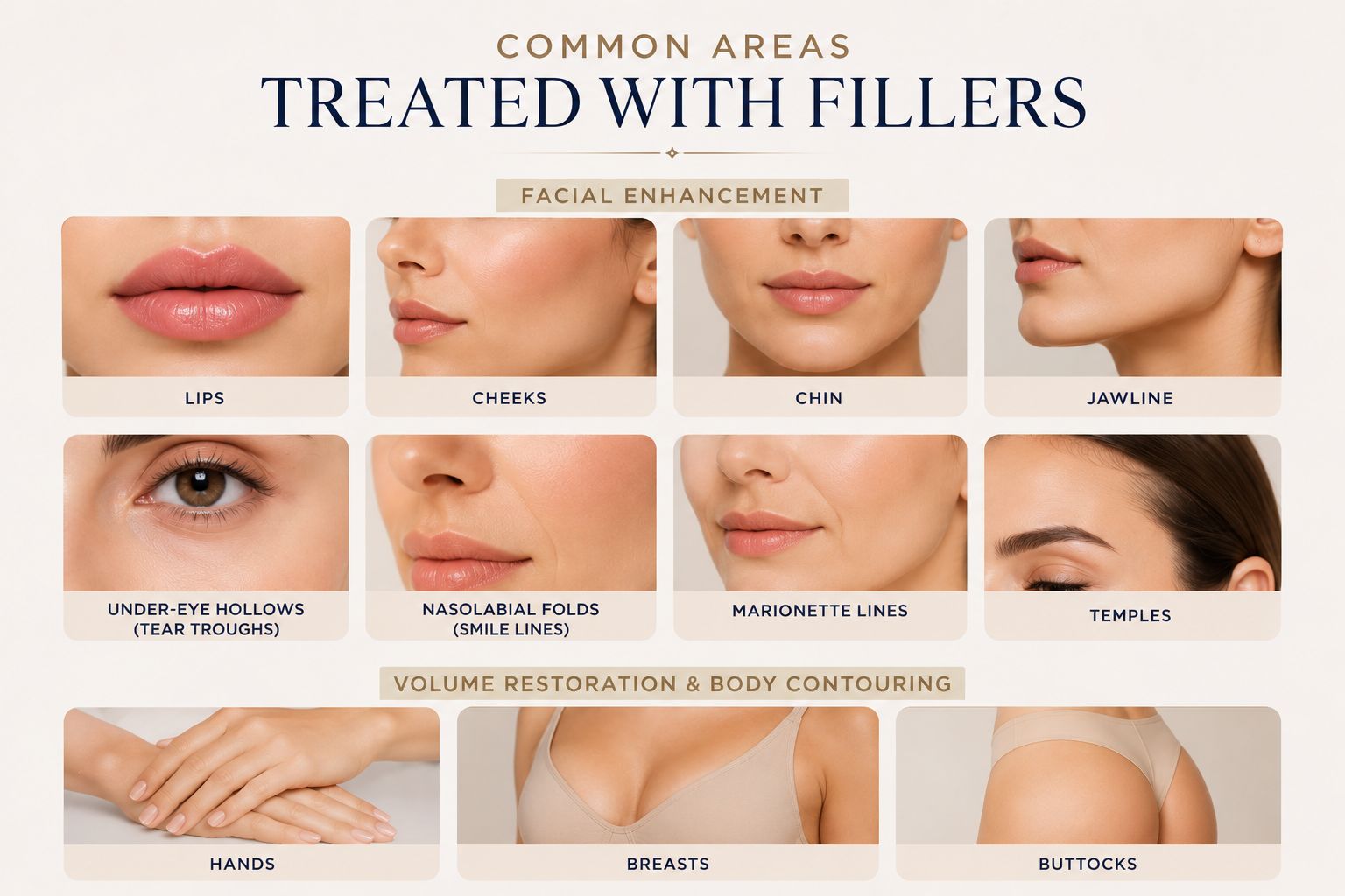 Common Areas for Fillers