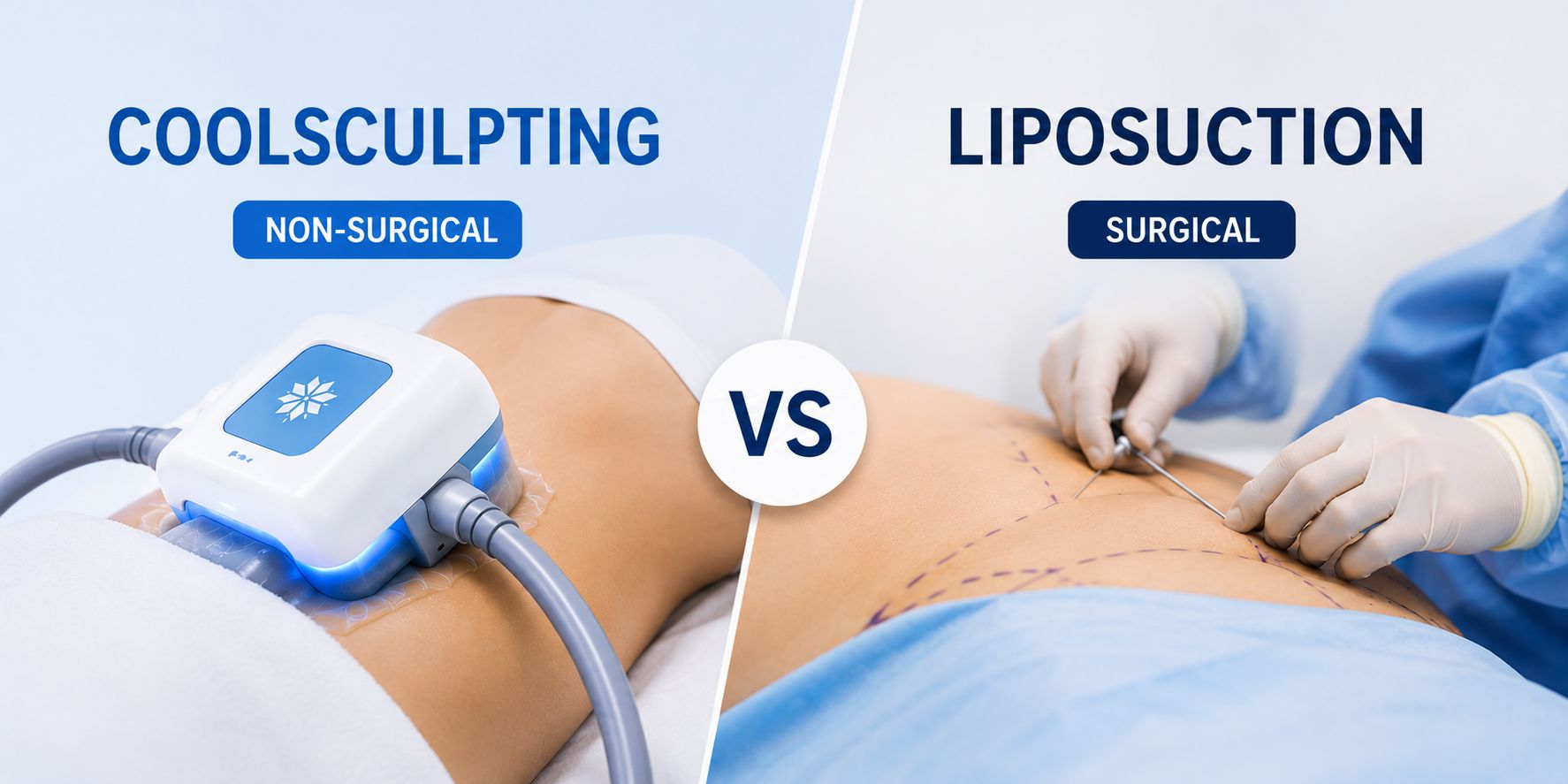 CoolSculpting vs Liposuction