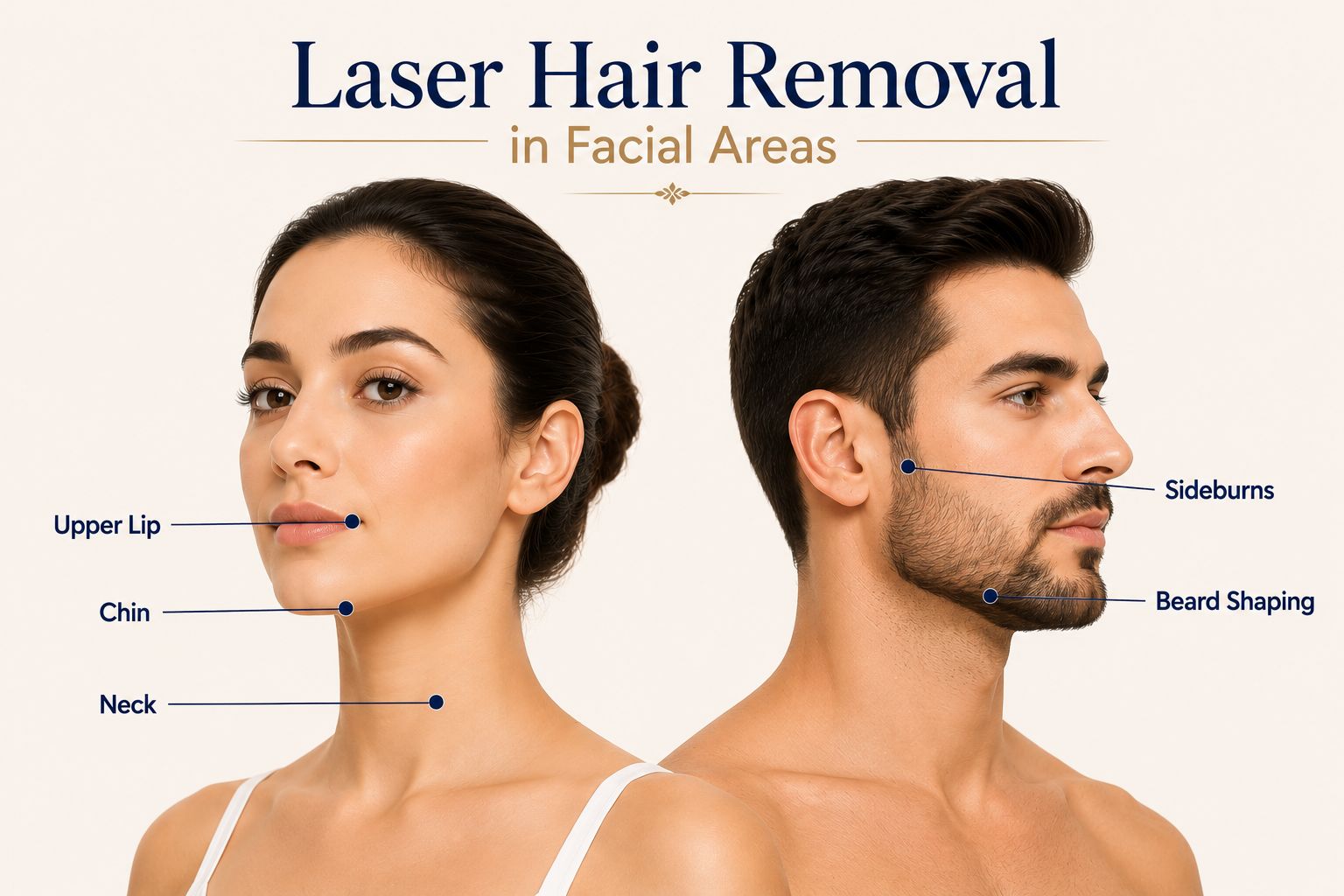 Laser hair removal in face