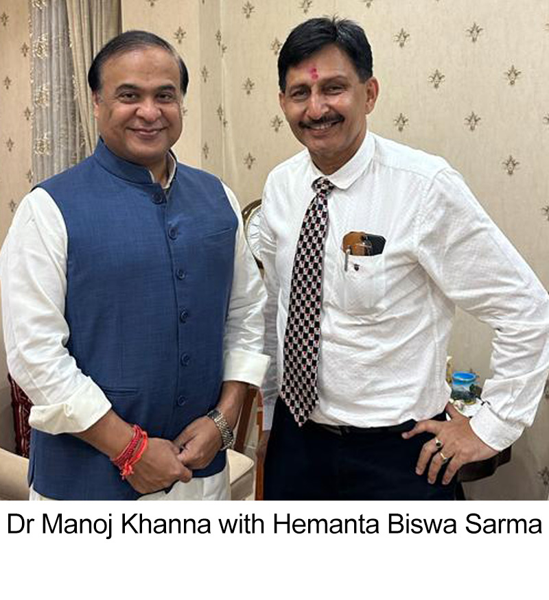 Hemanta Biswa Sarma with famous Hair Transplant surgeon Dr Manoj Khanna